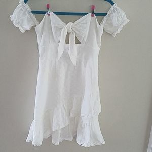 Fashion Nova eyelet white mini dress